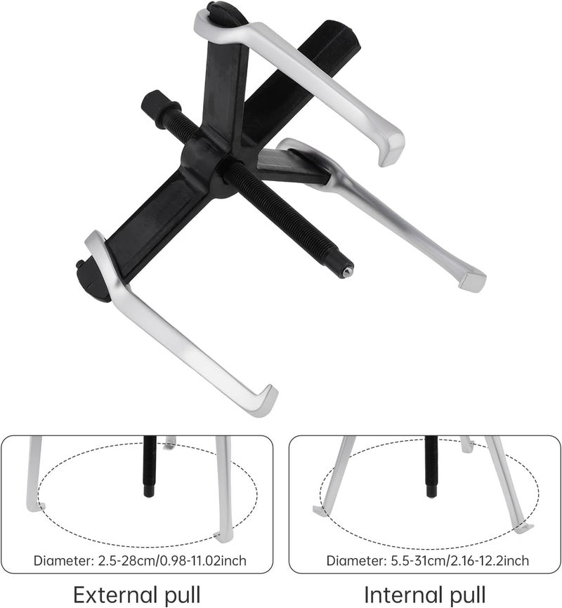 ChgImposs 2 Jaw 3 Jaw Gear Puller, Multifunctional Puller for Auto Car Repair Hand Tools, Forge and Stamp Bearing Puller (12 Inch) - Image 3